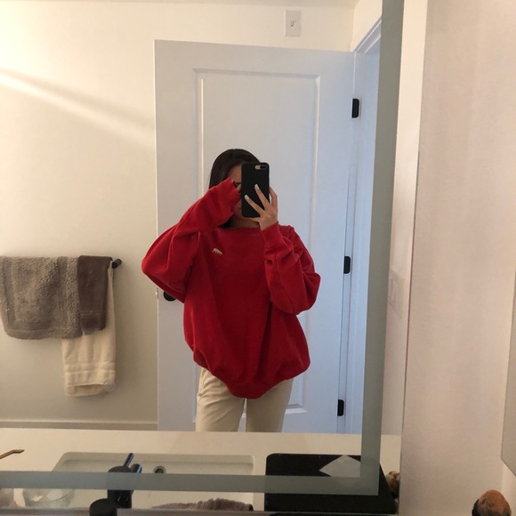 Brandy Melville Tops - Brandy Melville red sweatshirt